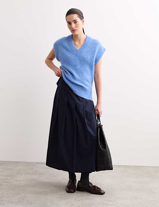 Mohair Blend V-Neck Vest Top