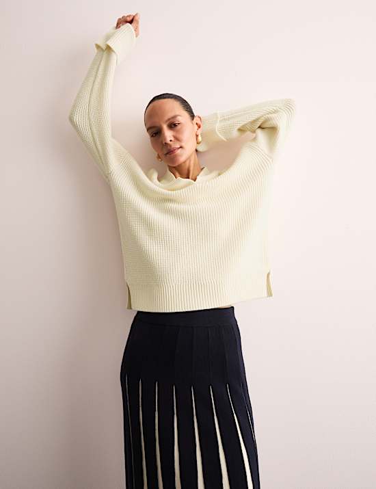 Jersey informal 100% lana de merino de escote en pico