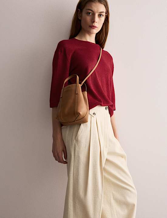 Pure Linen Textured T-Shirt