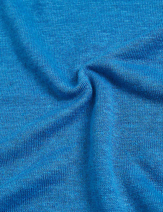 T-shirt textur&eacute; 100 % lin