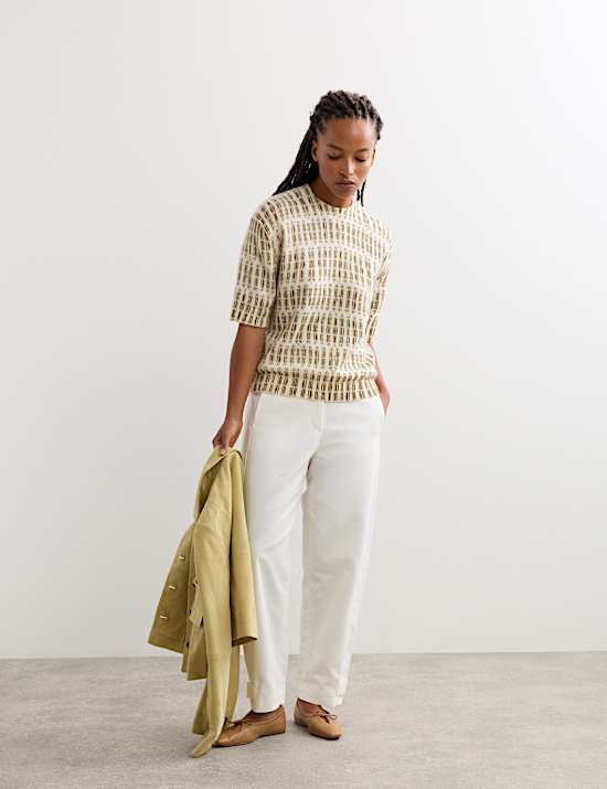 Mohair Blend Patterned Jumper