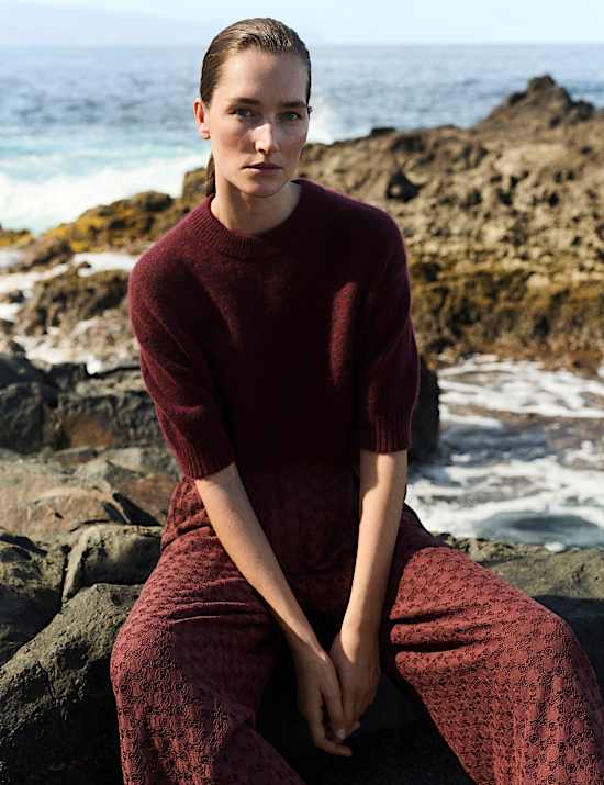 Mohair Blend Textured Jumper