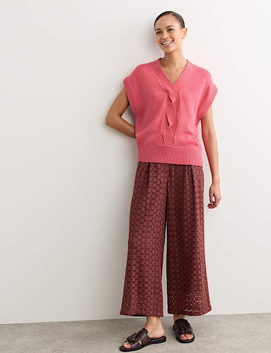 Pure Merino Wool V-Neck Knitted Vest