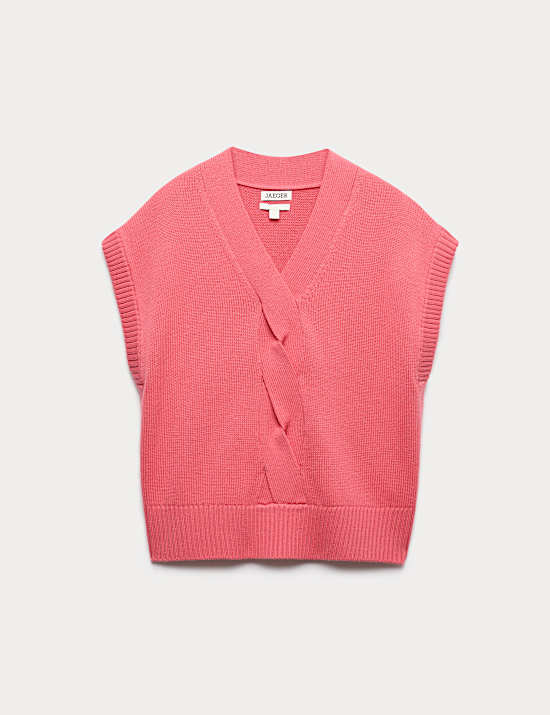 Pure Merino Wool V-Neck Knitted Vest