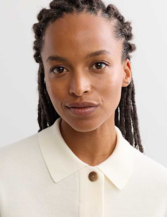 Pure Merino Wool Textured Knitted Jacket