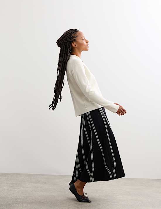 Pure Merino Wool Textured Knitted Jacket