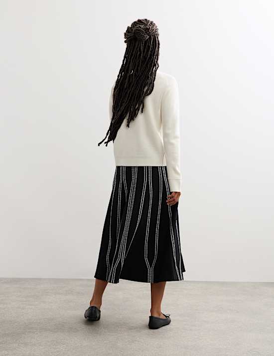 Pure Merino Wool Textured Knitted Jacket