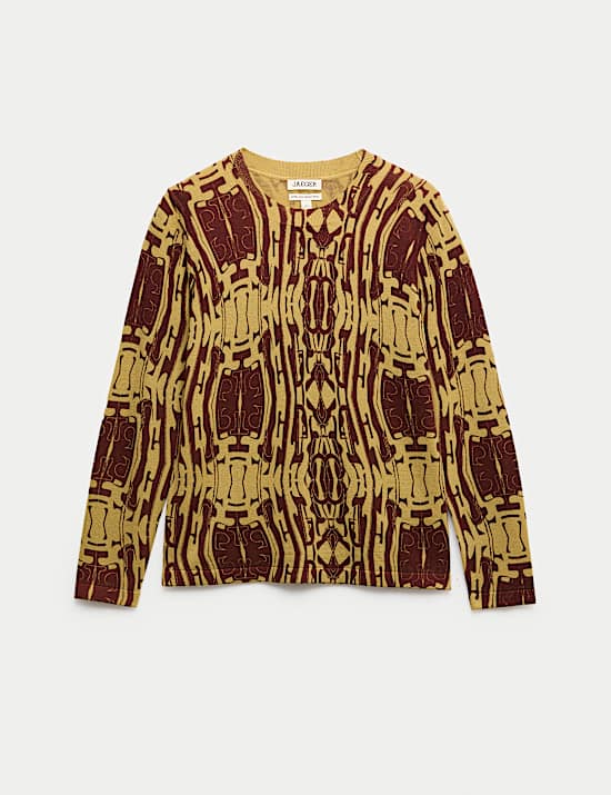 Pull 100 % laine m&eacute;rinos imprim&eacute;