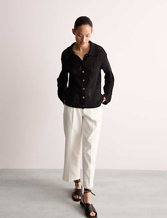 Cárdigan 100 % algodón con diseño de patchwork