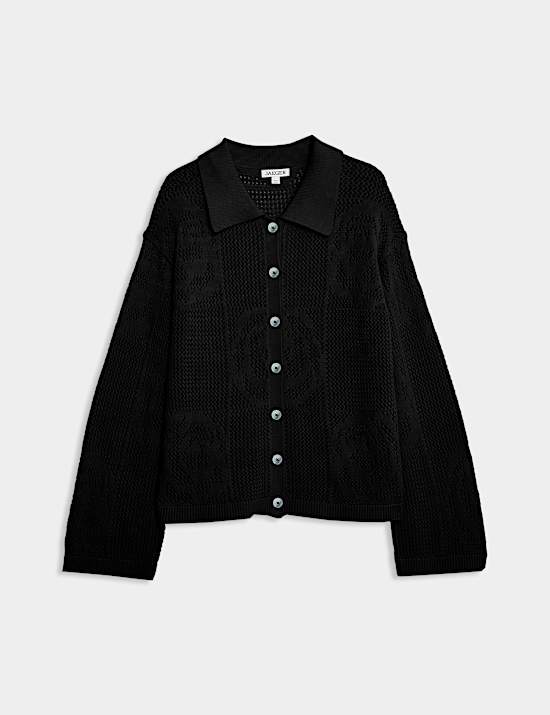 Cárdigan 100 % algodón con diseño de patchwork