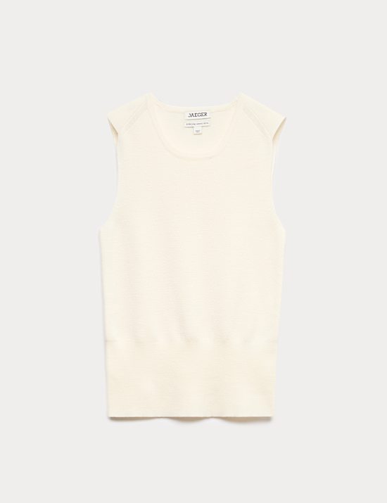 Pure Merino Wool Knitted Vest Top