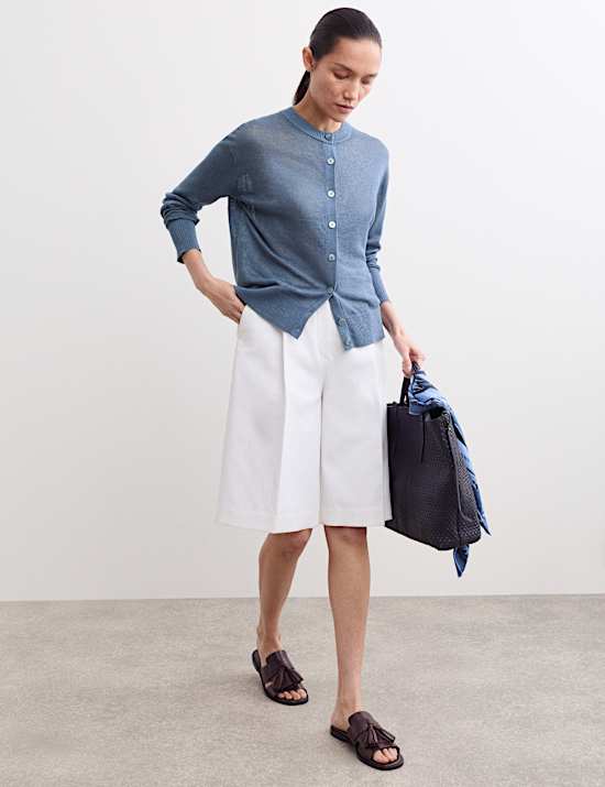 Cardigan 100 % lin