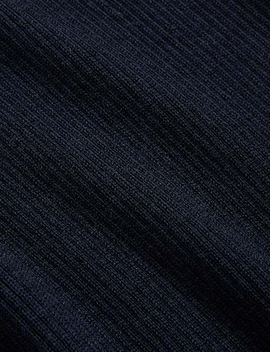 Pure Merino Wool Knitted Funnel Neck Dress