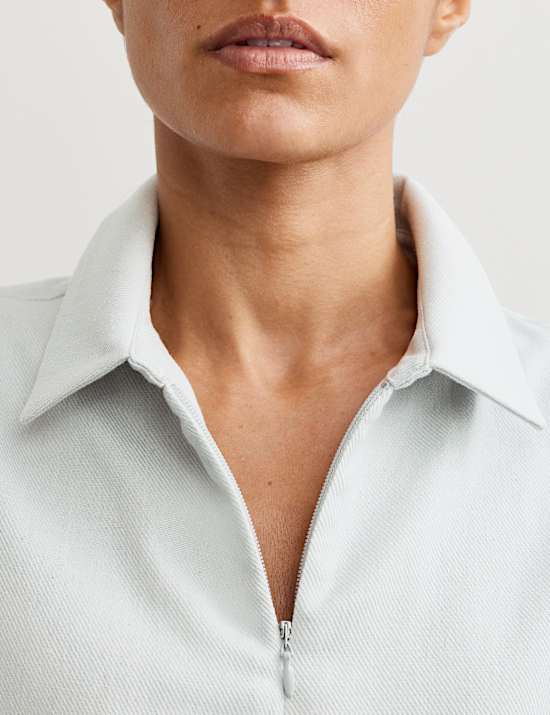 Robe tube taille basse en jean de coton