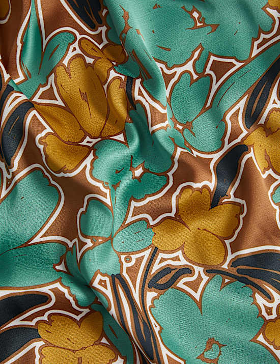 Floral Knee Length Shift Dress