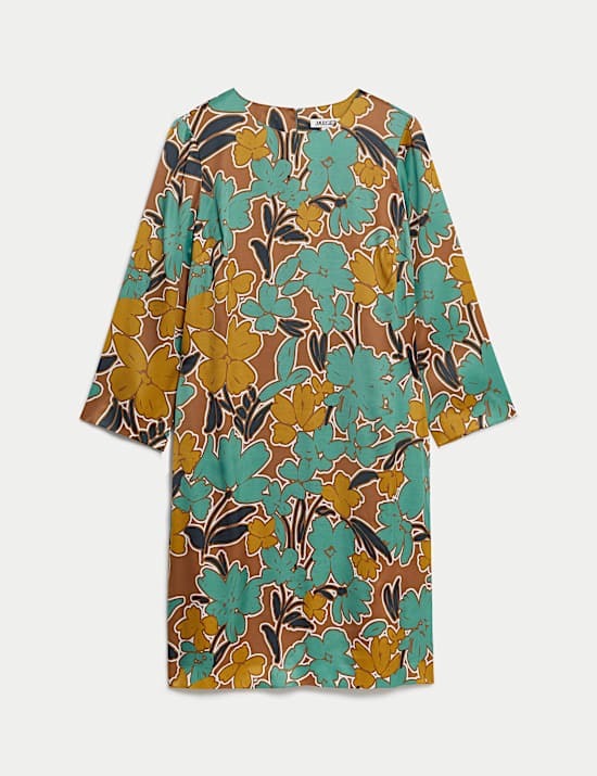 Floral Knee Length Shift Dress