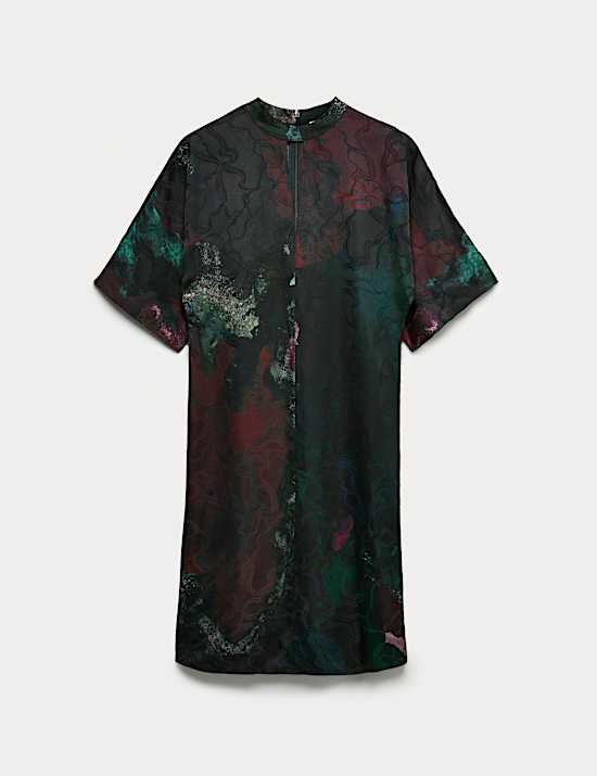 Robe tube longueur genou à imprimé jacquard ciel nocturne