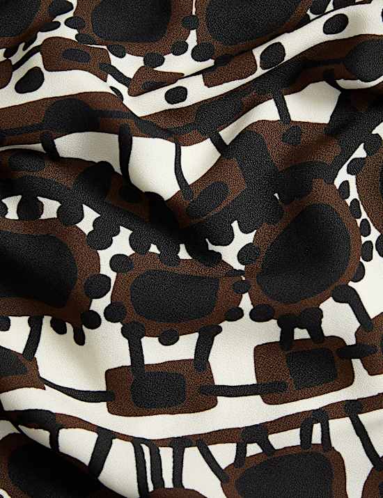 Printed Knee Length Shift Dress