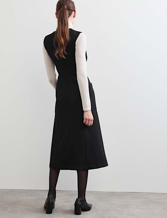 Wool Blend Midi Column Dress