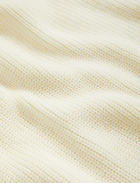 Pure Merino Wool Knitted V-Neck Dress