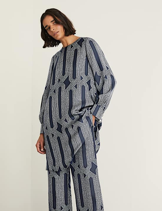 Silk Rich Printed Mini Shift Dress