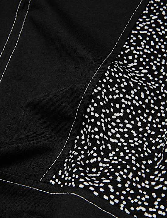 Jersey Polka Dot Maxi Waisted Dress