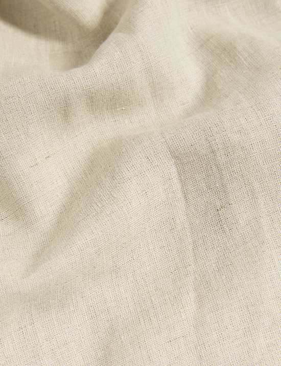 Pure Linen Knee Length Shirt Dress