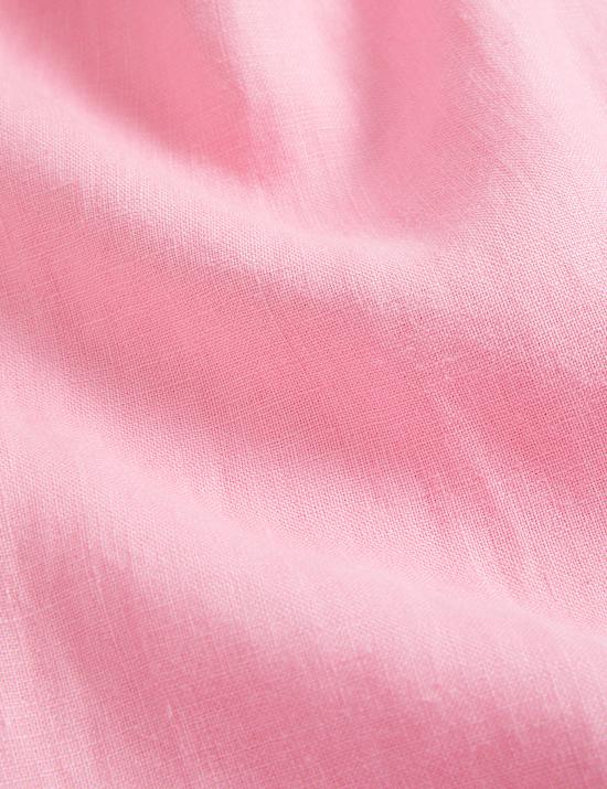 Robe tube 100&nbsp;% lin longueur genou &agrave; col V