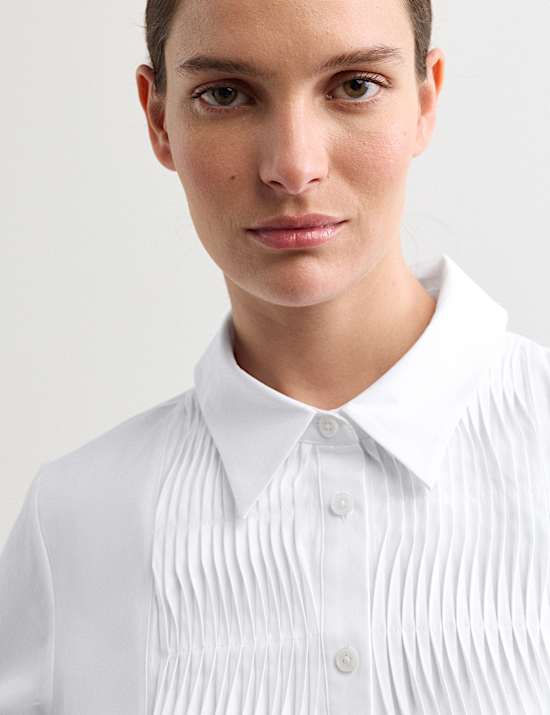 Pure Cotton Belted Midi Shirt Dress