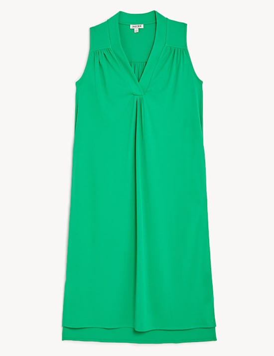 V-Neck Midi Relaxed Shift Dress