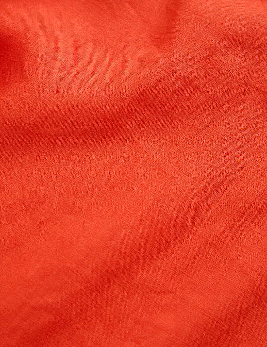 Robe tube 100 % lin longueur genou à col V