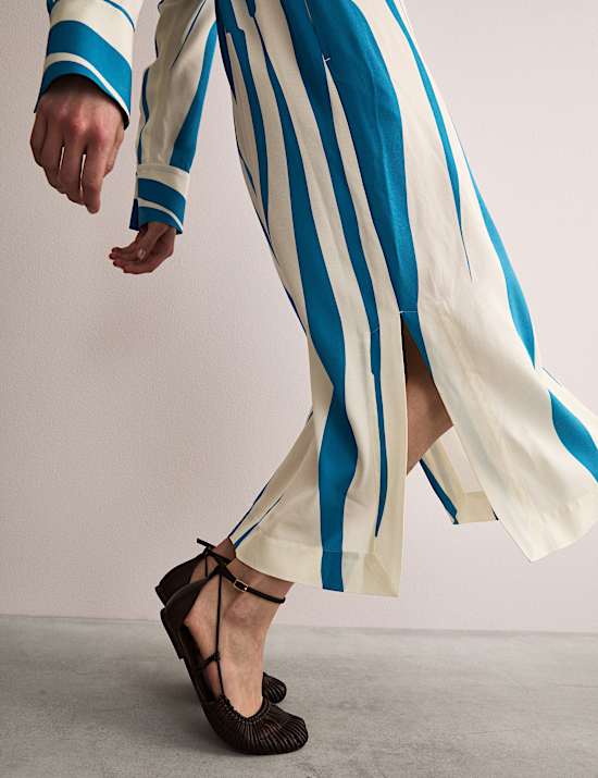 Striped Midi Shirt Dress