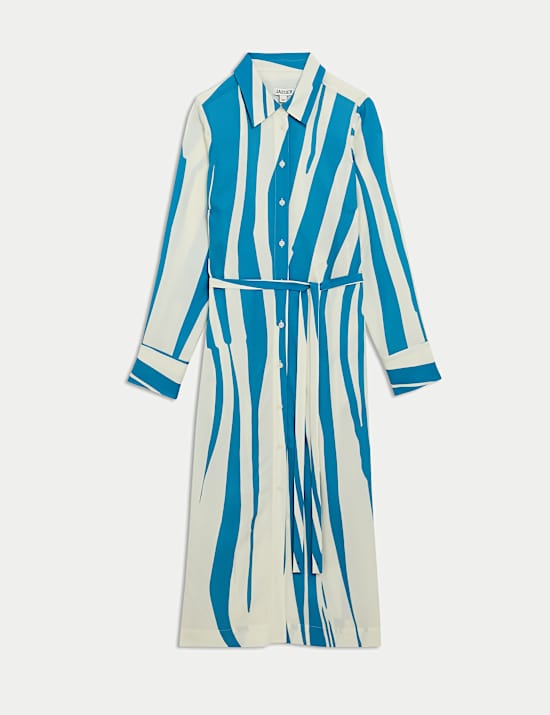Striped Midi Shirt Dress