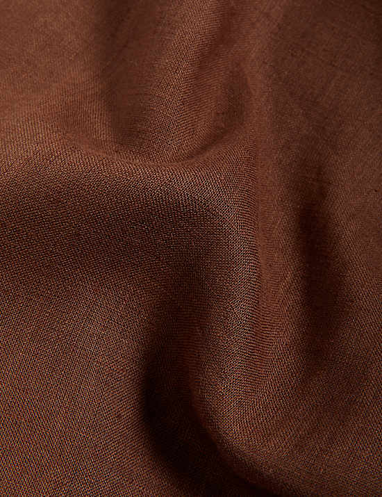 Pure Linen Colour Block Mini Shift Dress