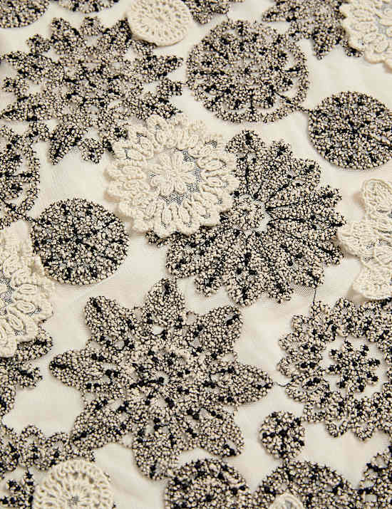 Gebloemde midi-kokerjurk