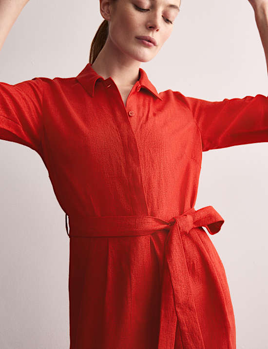 Pure Linen Short Sleeve Jumpsuit