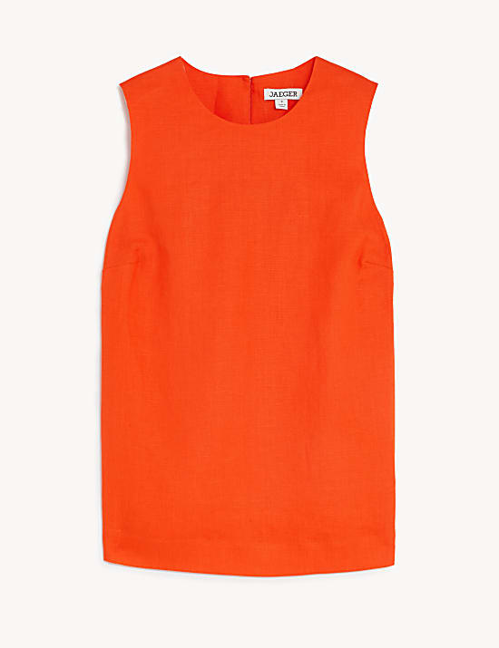 Top van zuiver linnen