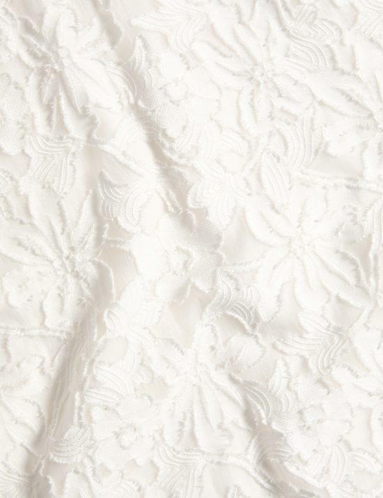 T-shirt en organza de coton jacquard