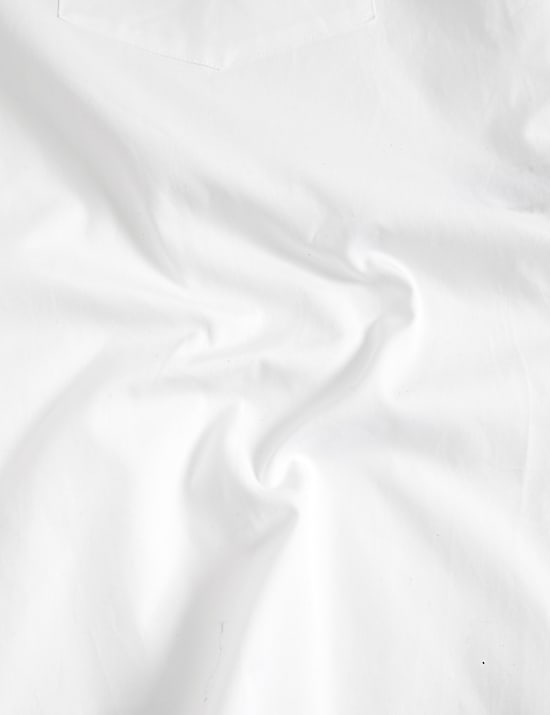 Ontspannen overhemd van puur katoen en dubbele manchet