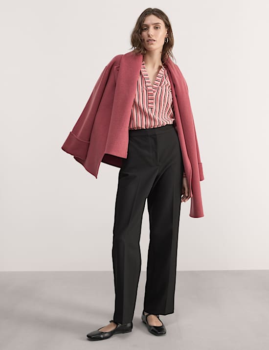 Pure Lyocell™ Striped V-Neck Blouse