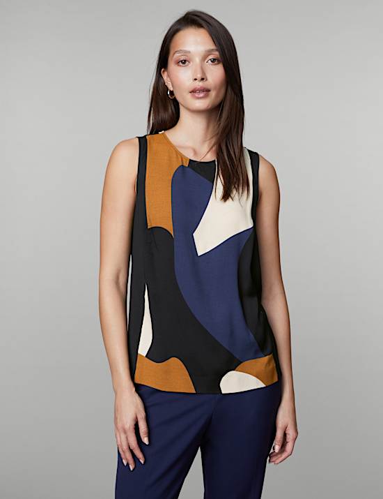 Blus Leher Bundar Bermotif