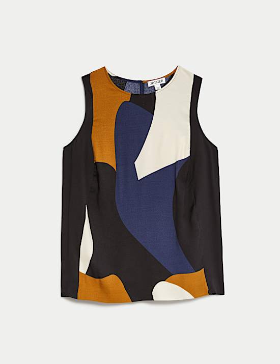 Blus Leher Bundar Bermotif