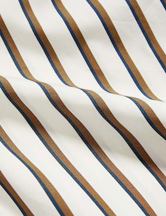 Pure Cotton Striped Oversized Shirt