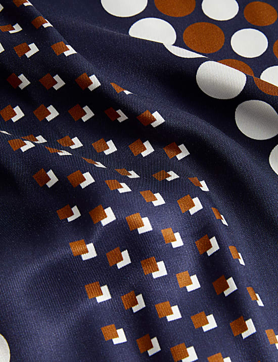 Overhemd met kraag, knoopsluiting en geometrisch motief