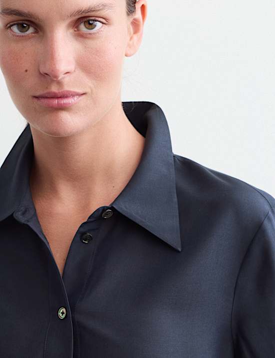 Lyocell Rich Shirt with Silk and Wool