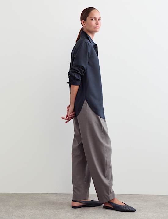 Lyocell Rich Shirt with Silk and Wool