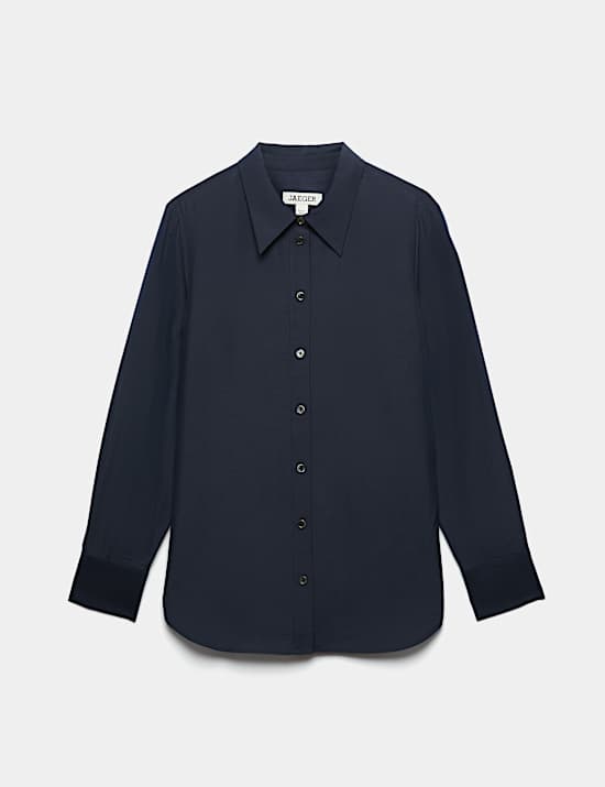 Lyocell Rich Shirt with Silk and Wool