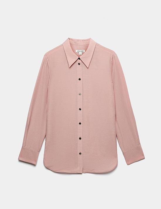 Lyocell Rich Shirt with Silk and Wool