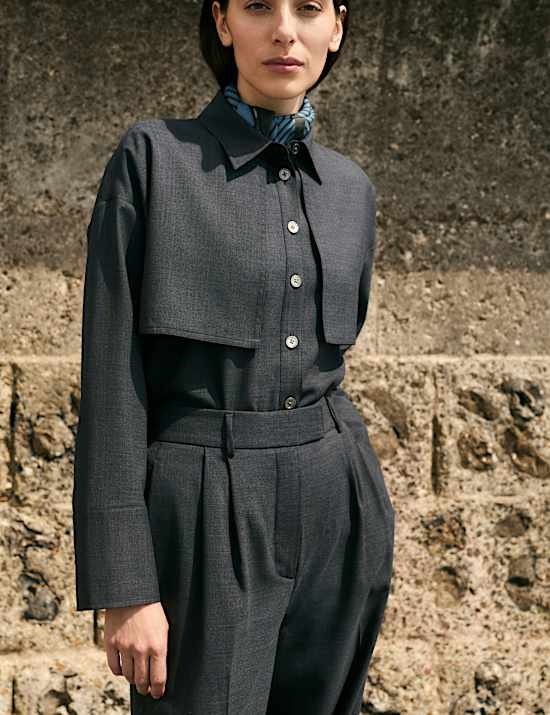 Wool Rich Collared Shirt