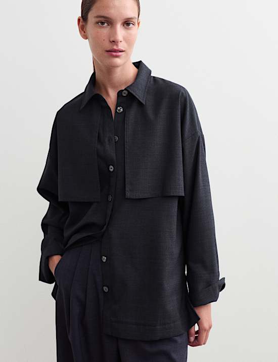 Wool Rich Collared Shirt